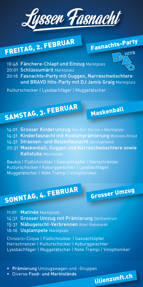 Flyer Lysser Fasnacht 2024 hinten