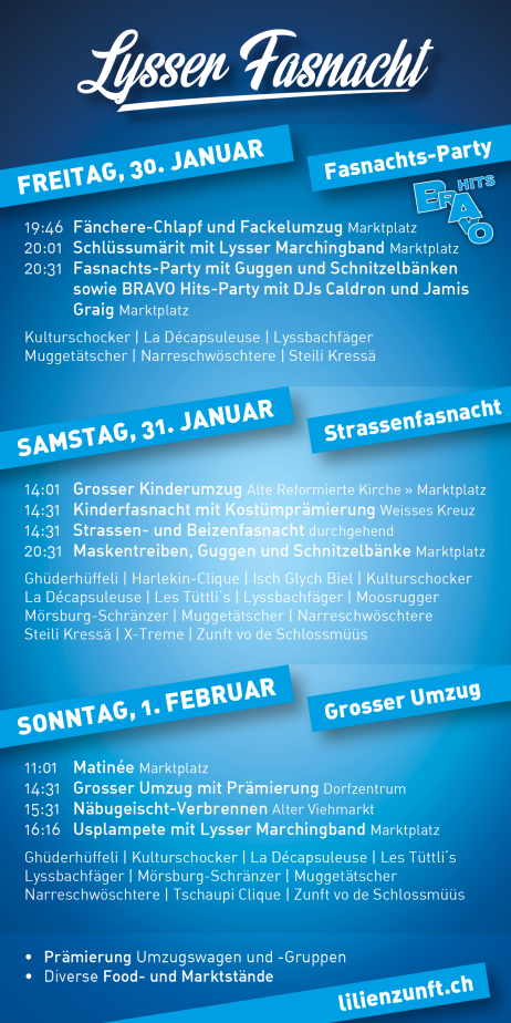 Flyer Lysser Fasnacht 2026 hinten